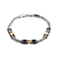Bracciale uomo catena con maglie, acciaio