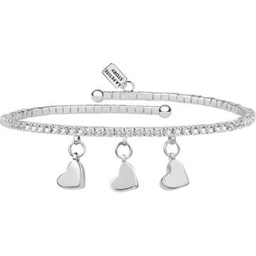 bracciale acciaio ciondoli cuore